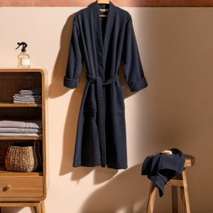 100% Cotton Kimono Bathrobe Set - Absorbent & Soft Comfort