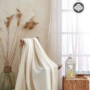 4-Layer Muslin 100% Cotton Blanket - 200x220cm, Breathable