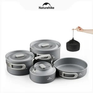Ensemble de casseroles de camping Naturehike – Cuisine outdoor pour 4 à 7 personnes