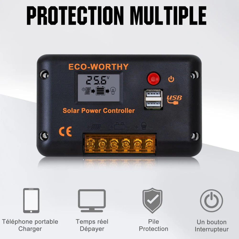 130W 260W 12V 1/2-panneau Solaire Autonome avec Panneau Mono Flexible 130W – Image 5